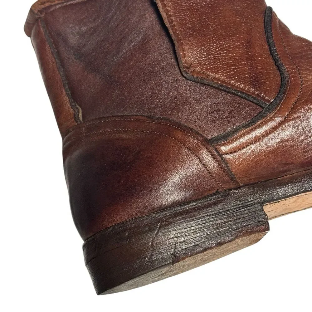 Vintage Shoe Company Brown Leather Ankle Boots‎ Mens 10M Made In USA